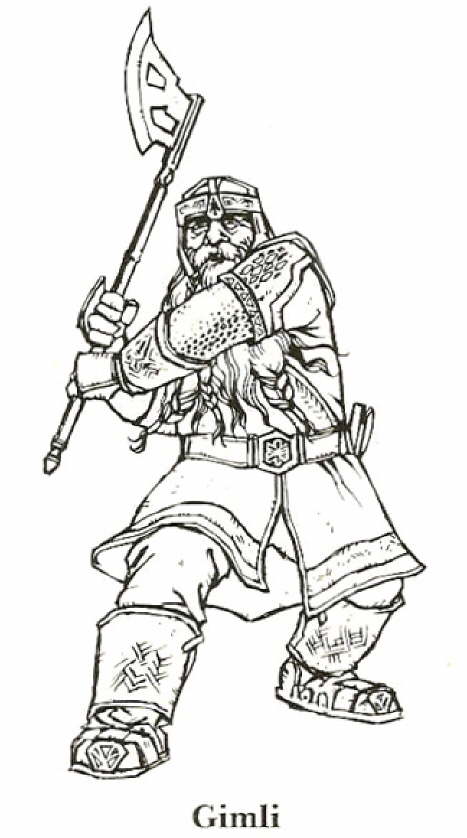 Plansa de colorat cu Lord Of The Rings 5 9